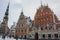House of the Blackheads in the winter, Riga, Latvia