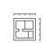 House blueprint line outline icon