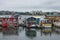 House boats in Victoria harbor