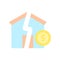 house broken icon. Simple color vector elements of bankruptcy icons for ui and ux, website or mobile application