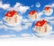 House bubble on the background blue sky on