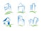 House and building logo.Set of building logo icons vector
