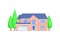 House building vector icon. Village home, cottage and villa, mansion, bungalow, townhouse, architecture and real estate