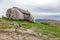 House built between huge rocks