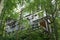 A house built over a steep ravine in the village of Abramtsevo