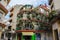 House of cacti in the street in Calella, Spain