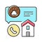 house calls domestic pet color icon vector illustration