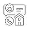 house calls domestic pet line icon vector illustration