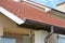 House ceramic tiled roof with pvc rain gutter pipe