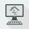House certification - Vector icon of computer application