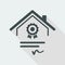 House certification - Vector web icon