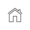 House with chimney outline icon