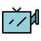 House cinema mount icon vector flat