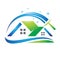 House Cleaning and Cleaning Service Logo