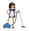 House Cleaning Personnel Vector Concept