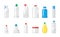 House cleaning plastic products realistic set vector isolated.