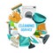 House cleaning service, home laundry and housework