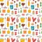 House cleaning tools seamless pattern