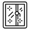 House cleanning window icon outline vector. Cleaner work