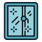 House cleanning window icon vector flat