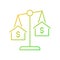 House comparables gradient linear vector icon