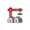 House, construction color gradient vector icon