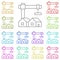 House, construction multi color icon. Simple thin line, outline vector of real estate icons for ui and ux, website or mobile