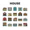 House Constructions Collection Icons Set Vector