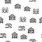 House Constructions Vector Seamless Pattern