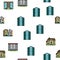 House Constructions Vector Seamless Pattern