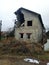 House damaged by an artillery shell