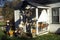 House decorated for Halloween in Newfane, VT