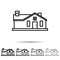 House different shapes icon. Simple thin line, outline vector of Building icons for UI and UX, website or mobile application