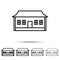 House different shapes icon. Simple thin line, outline vector of Building icons for UI and UX, website or mobile application