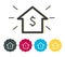 House with dollar Sign - Cost Advantage - Icon