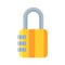 House door lock access equipment icon vector safety password privacy element with key and padlock protection security