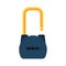 House door lock access equipment icon vector safety password privacy element with key and padlock protection security
