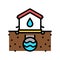 house drainage system color icon vector illustration