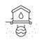 house drainage system line icon vector illustration