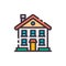 House of dream. Vector color icon.