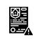 house earthquake accident insurance glyph icon vector illustration