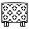 House electric heater icon, outline style