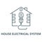 House electrical system vector line icon, linear concept, outline sign, symbol