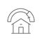 House energy efficiency line icon