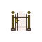 House entrance gate filled outline icon