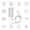 House exchange icon. Set of sale real estate element icons. Premium quality graphic design. Signs, outline symbols collection icon