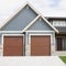 House Exterior Blue Siding Double Garage Home Rancher