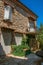 House facade in alley at the village of Sillans-la-Cascade