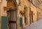 House facade in narrow mediterranean street