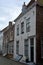 House facade in the Old Town of Middelburg in the Netherlands